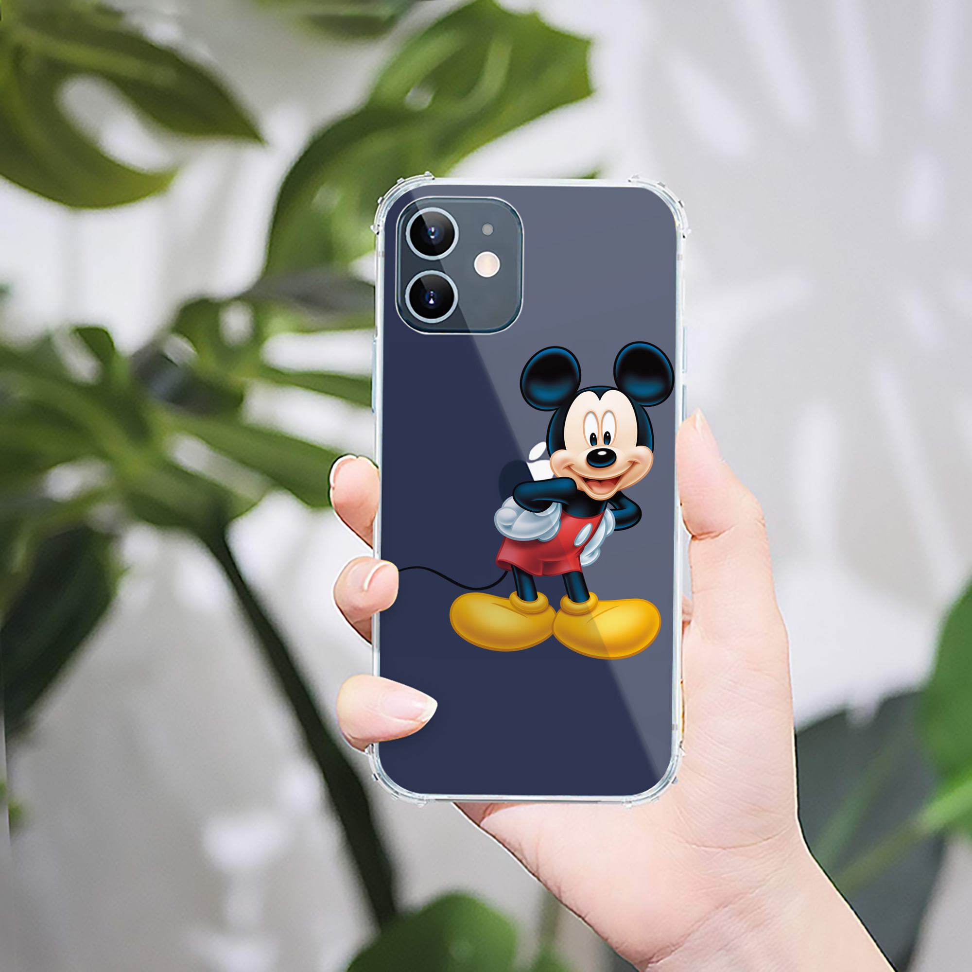 （画像用） ミッキーマウス Mickey Mouse 【iPhone 12シリーズ対応】透明スマホケース（クリアソフトケース）